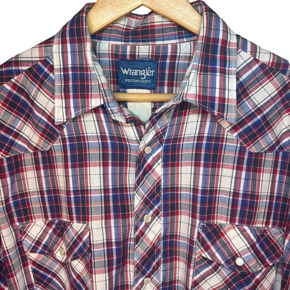 Vtg Wrangler Western Pearl Snap Shirt - Picture 7 of 15